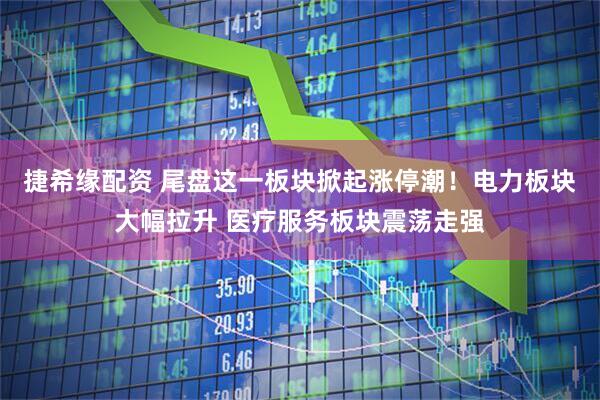 捷希缘配资 尾盘这一板块掀起涨停潮！电力板块大幅拉升 医疗服务板块震荡走强