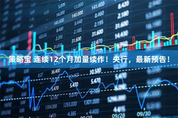 策略宝 连续12个月加量续作！央行，最新预告！